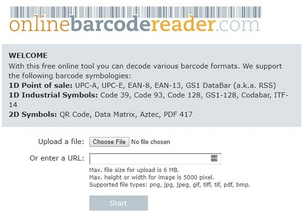 Online Barcode Reader Online Barcode Reader
