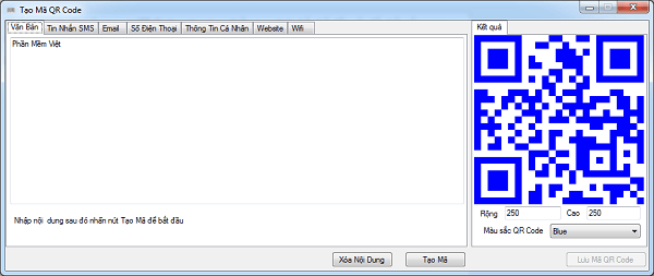 Phần mềm tạo mã QR Code Offline