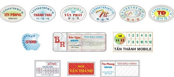 các loại tem vỡ decal phổ biến