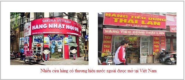 Nhiều cửa hàng nước ngoài được mở tại Việt Nam