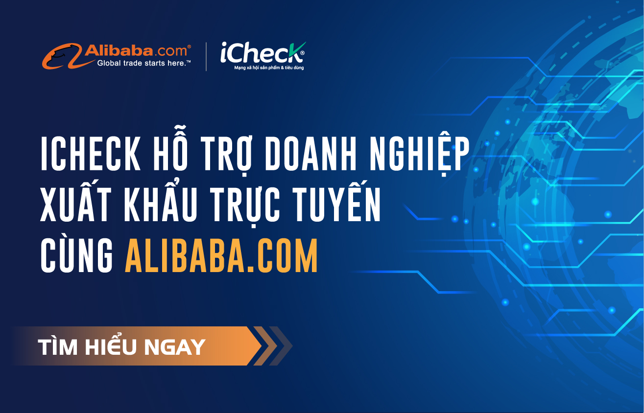 iCheck ho tro Doanh nghiep Xuat khau truc tuyen cung Alibaba.com